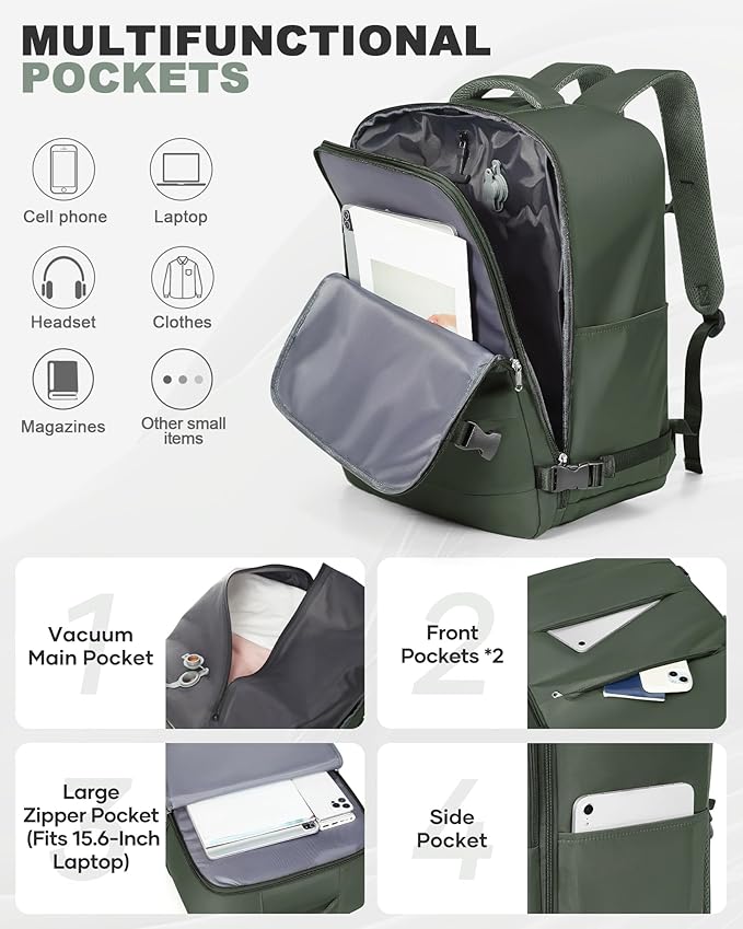 coofay Large Vacuum Backpack Travel - Image 6