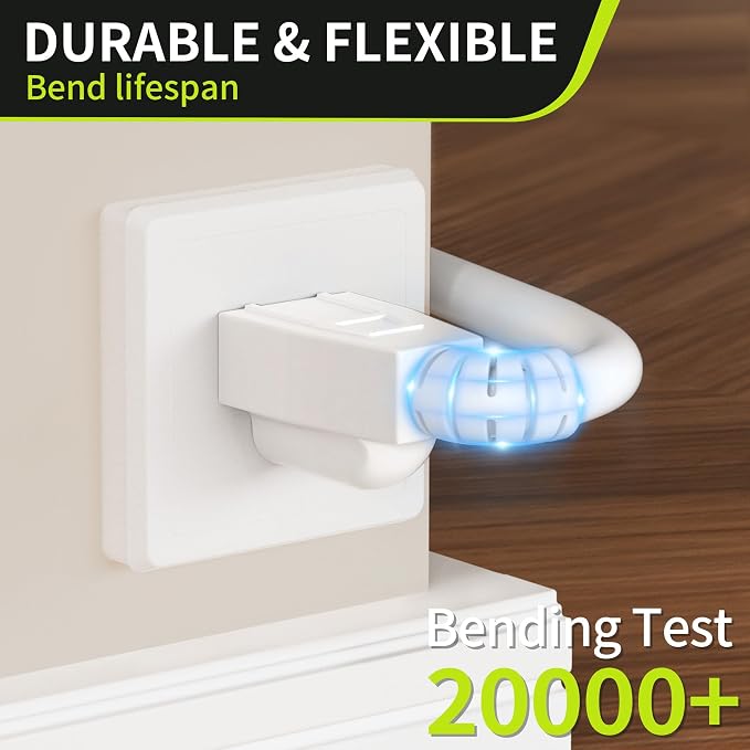 16/3 White Extension Cord 10 FT, Indoor Extension Cord - Image 4