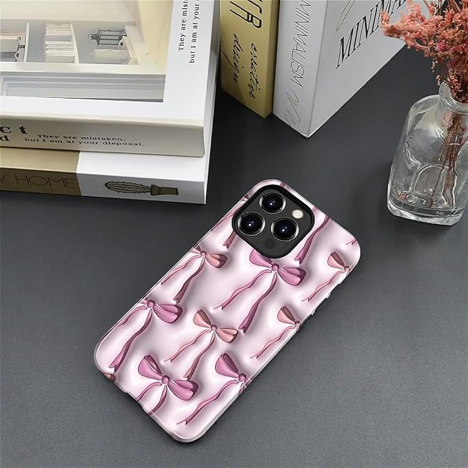 for iPhone 12 Pro Max Case, HL2 Abstract Ribbons Bows Hybrid 2 Layer Hard Shell - Image 5