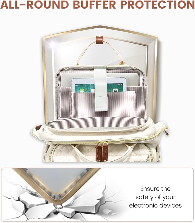 LOVEVOOK Laptop Backpack for Women, 17.3'' Waterproof Nurse Bag Teacher Work - Image 6