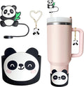 Silicone Boot for Stanley 40oz Tumbler, Panda Straw Cover Bottom Protector by Unknown
