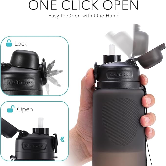 TakeToday Collapsible Water Bottles 32oz, Foldable Travel Bottle, TSA-Approved - Image 6