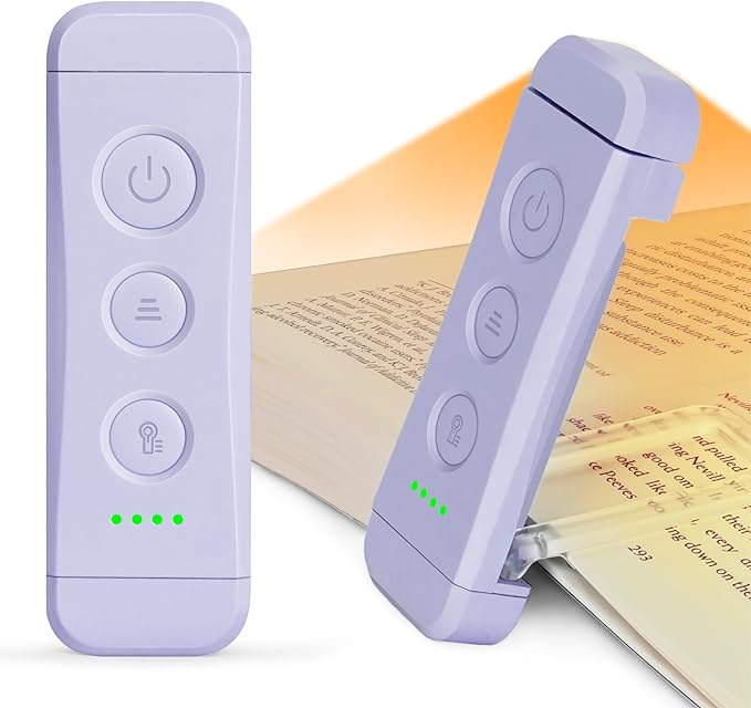 Glocusent USB Rechargeable Book Light, Portable Clip-on LED Reading Light by GLOCUSENT