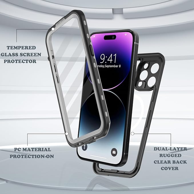 for iPhone 14 Pro Case Waterproof, Full-Body Hard Case Built-in - Image 5
