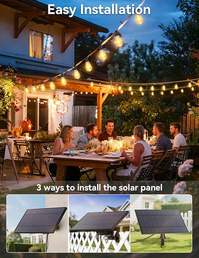 Brightever 150FT Solar String Lights Outdoor Waterproof - Image 8