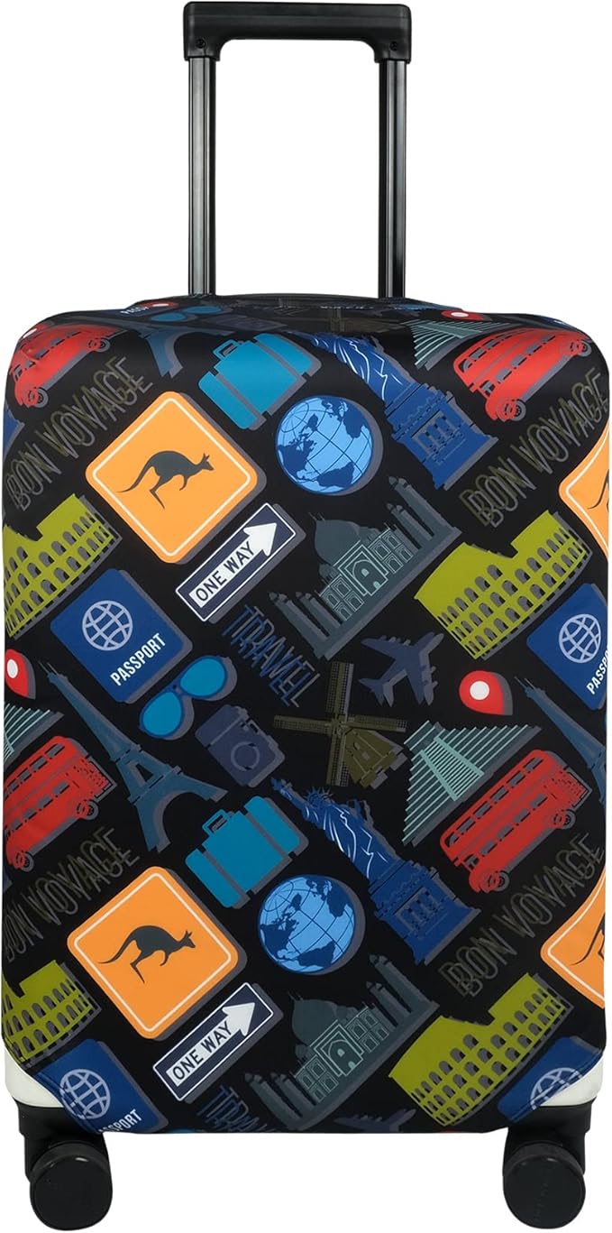 Explore Land Travel Luggage Cover Suitcase Protector Fits 27-30 Inch Case by ExploreLand