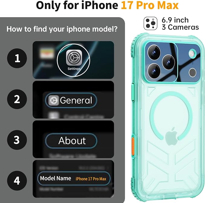 for iPhone 17 Pro Max Waterproof Case, Fit - Image 2