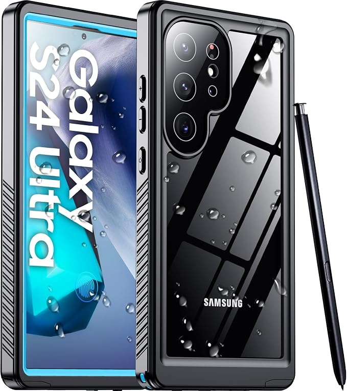 Temdan Designed for Samsung Galaxy S24 Ultra Case, Waterproof Built-in Lens & by Temdan