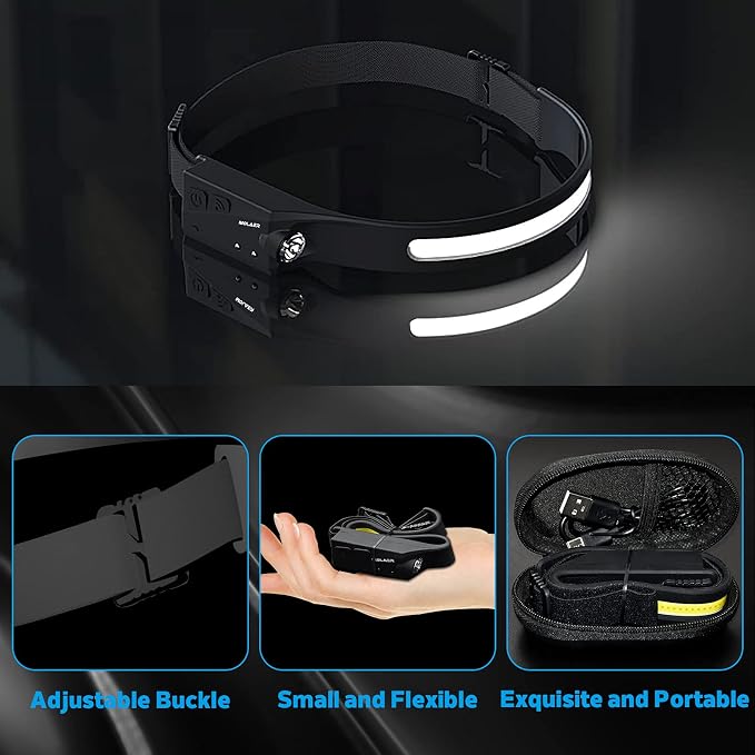 Rechargeable LED Headlamp, 230° Illumination Headlight - Image 6