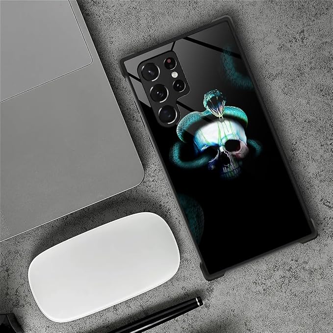 for Samsung Galaxy S23 Ultra Case, Skeleton Winding Snake Pattern Graphic - Image 7