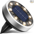 btfarm 2 Pack Solar Lights Outdoor, 8 LED Solar Ground Lights IP65 Waterproof by btfarmdecorativelighting