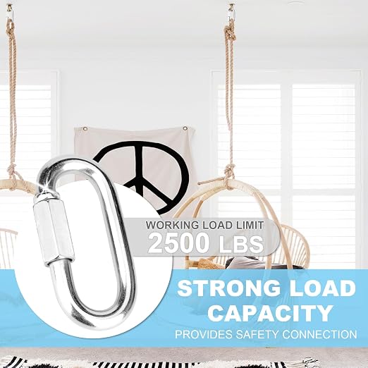1Pcs 4.16 Inch 316 Heavy Duty Stainless Steel Screw Chain Quick Links, 2500 LBS - Image 3