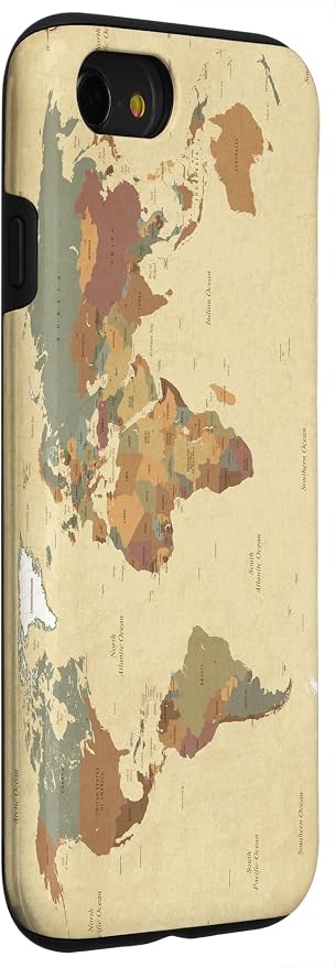 Globe Map Smartphone Cell Cover Gift World Map Pattern Phone Case - Image 3