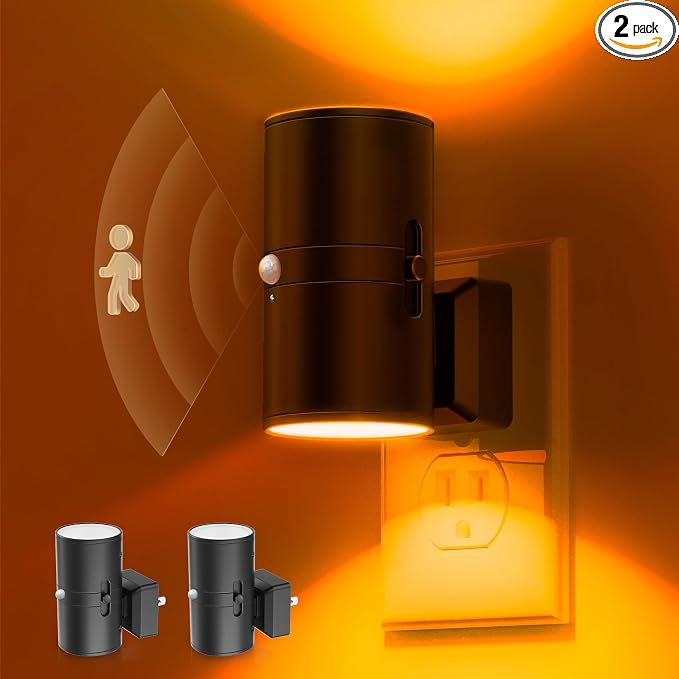 L LOHAS LED Motion Sensor Night Light, Amber Nightlights, Motion Activated by LLOHASLED