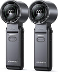 KIMMOO 2 Pack Black Portable Handheld Turbo Fan-100 Speeds, Powerful 20000 RPM by KIMMOO