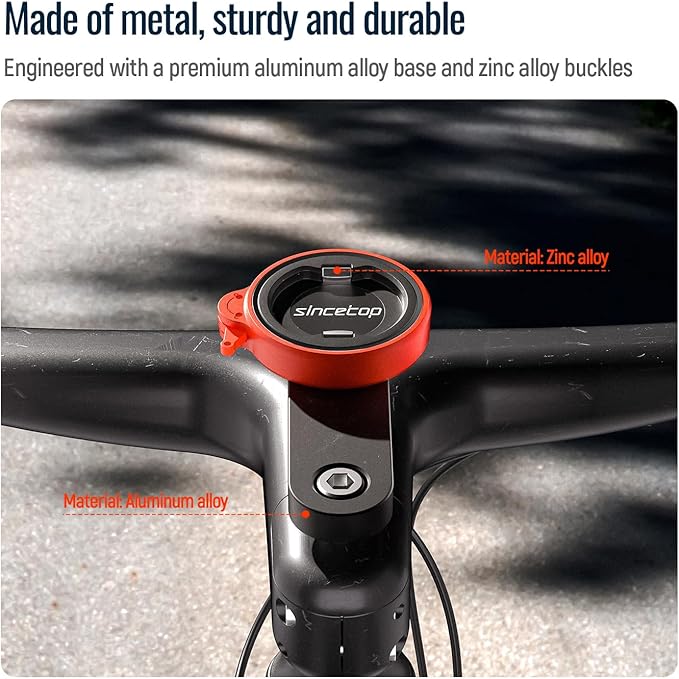 sincetop Bike Phone Mount, Mountain Bicycle Stem Cap Phone Holder, Universal - Image 6