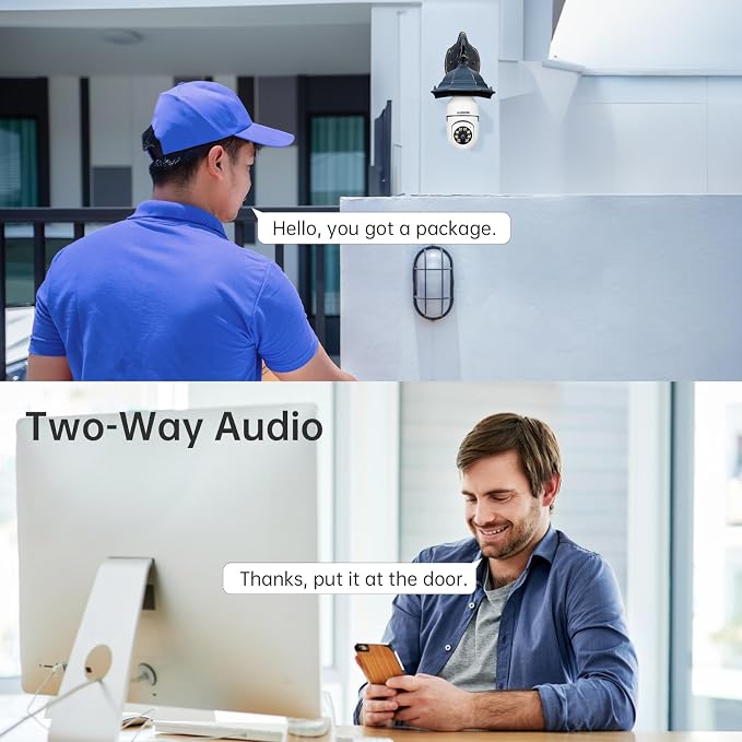 WESECUU Light Bulb Security Camera -5G& 2.4GHz WiFi 2K Security Cameras - Image 5