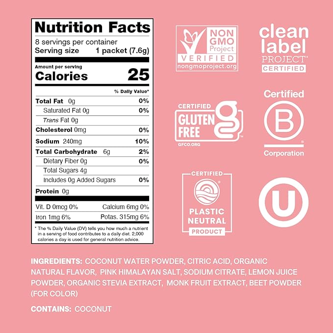 Cure Hydration Plant-Based Electrolyte Drink Mix | No Added Sugar | Dehydration - Image 2