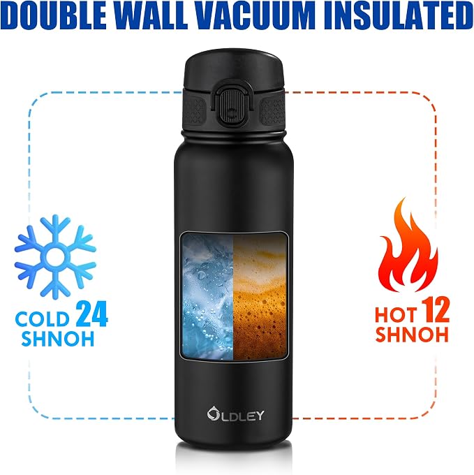 OLDLEY 20 Oz Insulated Stainless Steel Water Bottle - Image 6