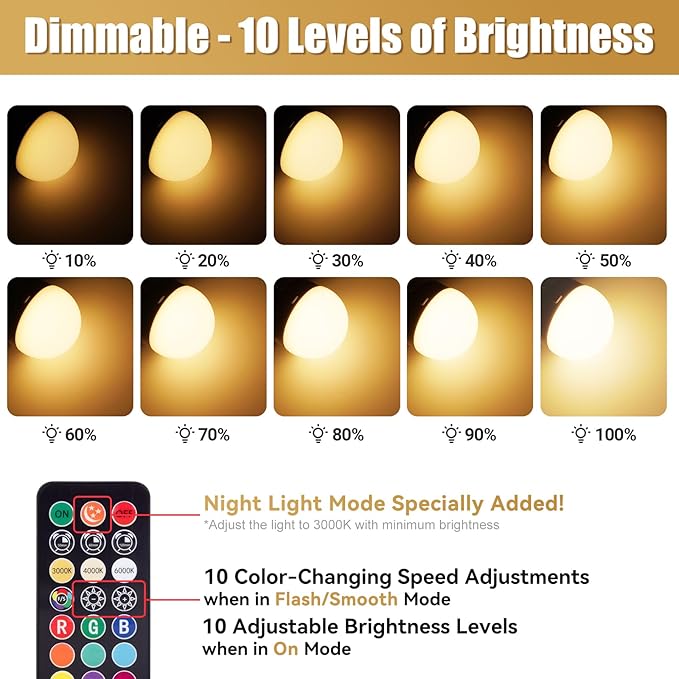 Yochoice Rechargeable Battery Operated Light Bulb - Image 3