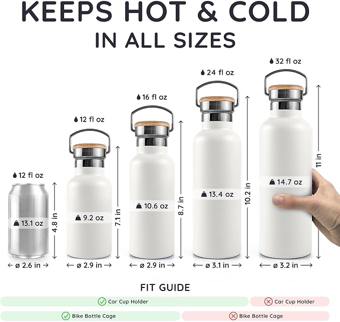 Bambaw 12 oz Water Bottle Stainless Steel - Image 5