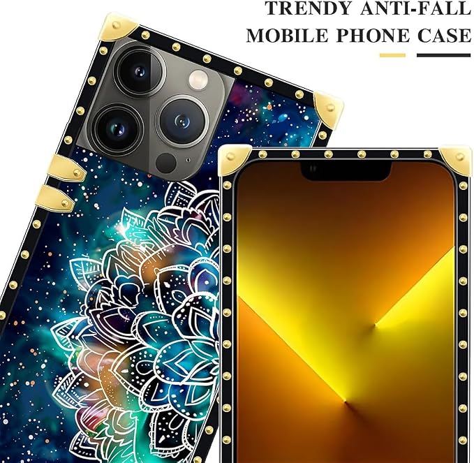 Compatible with iPhone 13 Pro Max Case, Starry Sky Colourful Mandala Luxury - Image 4