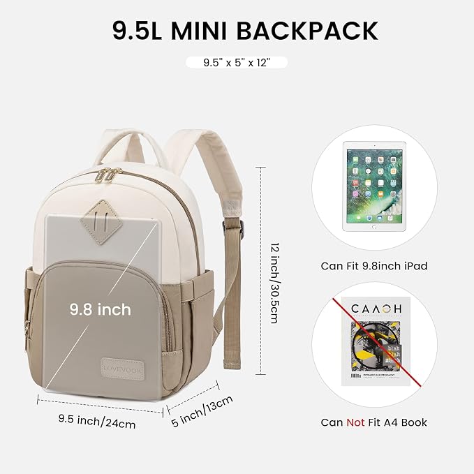 LOVEVOOK Mini Backpack for Women Light Weight Small Waterproof Backpack Purses - Image 5