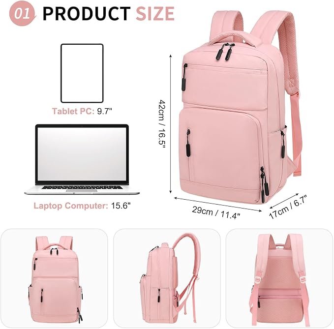 Waterproof Laptop Backpack for Men & Women, Flight Approved Anti-Theft Daypack - Image 3