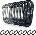 Rhino Produxs 8PCS of Lightweight Duty Snap Carabiner Clips, D Ring Shape by Rhino+Produxs