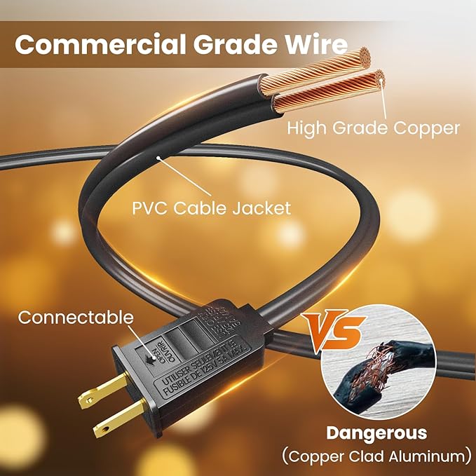 RTTY Outdoor String Lights 60 FT, Patio Lights - Image 3