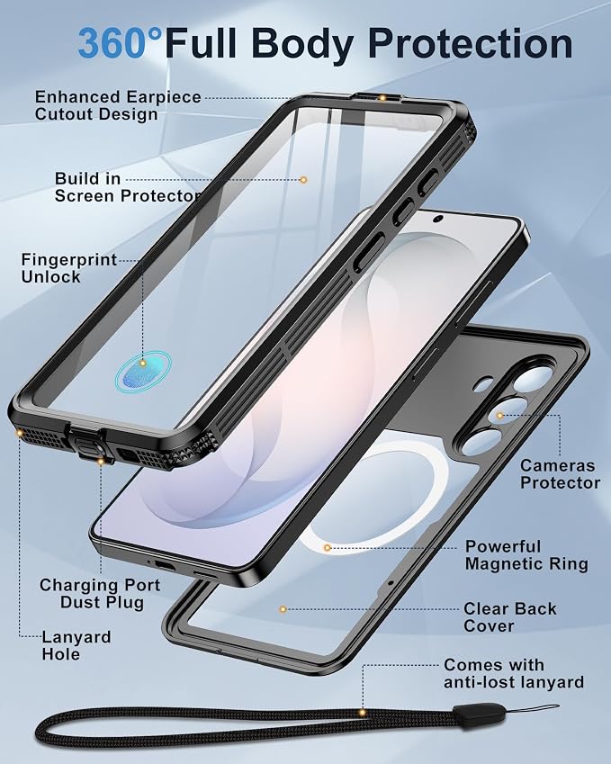 for Samsung Galaxy S26 Waterproof Case, Magnetic Heavy Duty Military Grade - Image 5