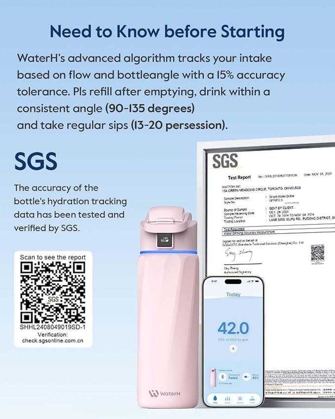 BOOST Smart Water Bottle that Reminds You to Drink, 24oz BPA-Free Stainless - Image 5