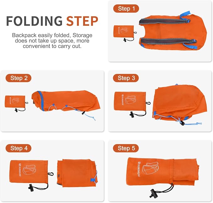 20L Hiking-Daypack Lightweight Foldable Travel Packable Backpack - Image 7