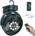 Camping Fan with Remote Control - 12000mAh Rechargeable Battery Powered Fan by Coolice