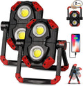 YZONI 2 Pack LED Work Light Rechargeable, 2 COB 2500LM Folding Portable Flood by InsideoroutsideYzonidelivers