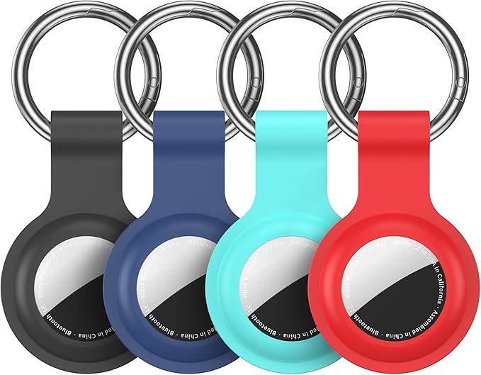 Compatible with AirTag Holder Case Keychain 4 Pack, - Image 9