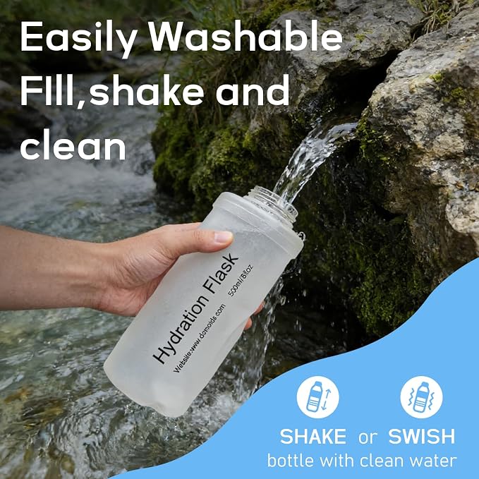 700ml Soft Flask Water Bottle, Collapsible Water Bottle - Image 4