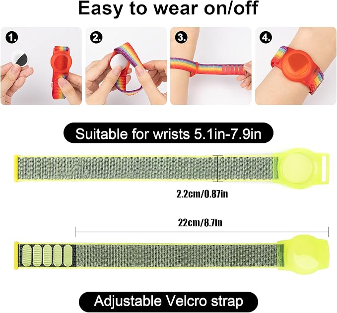 Kids Wristband Compatible with Apple AirTag, Protective Case - Image 2