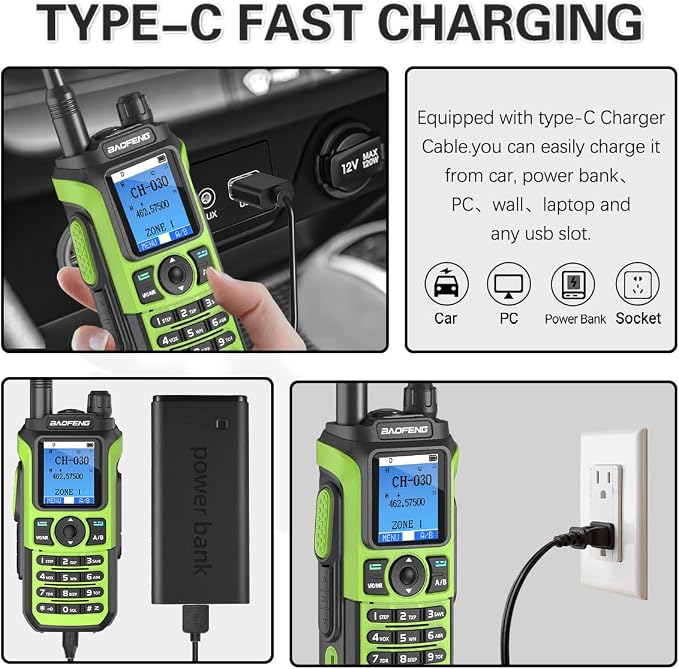 BAOFENG GMRS Handheld Radio Ham Radio Long Range GM21 Rechargeable Walkie - Image 5