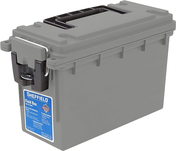 Sheffield 12628 Ammo Storage Box, Stackable .30 Cal Field Boxes, Water and Dust by Sheffield