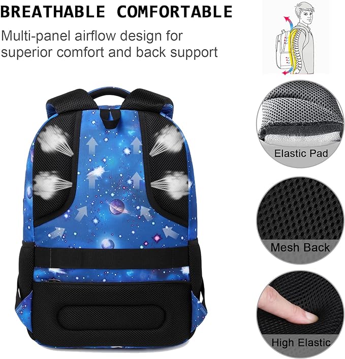 Volher Laptop Backpack, Business Travel Anti Theft Slim Durable Laptops Backpack - Image 5