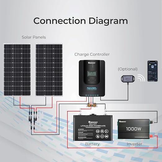 Renogy Solar Charge Controller Rover 20A 12V24V Auto DC Input MPPT Charge - Image 8