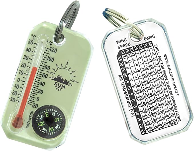 Sun Company LumaGage | Multi-Functional Glow-in-The-Dark Zipper Pull Compass & by SunCompany