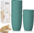 Wheat Straw Cups 6 PCS Good Alternative to Plastic Reusable Cups 12 oz by WROVA
