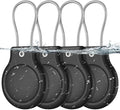 for AirTag Holder with Wire Cable, 4 Pack IPX8 Waterproof PC Hard Case by HOME