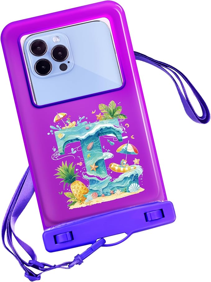 Personalized Initial Waterproof Phone Pouch Case by Unknown