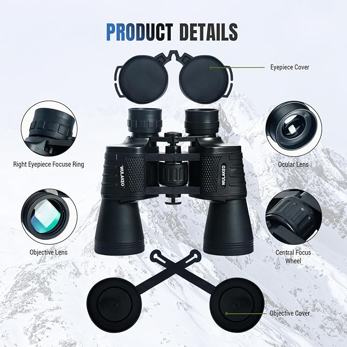 30x50 High Powered Binoculars for Adults, Waterproof Compact Binoculars - Image 2