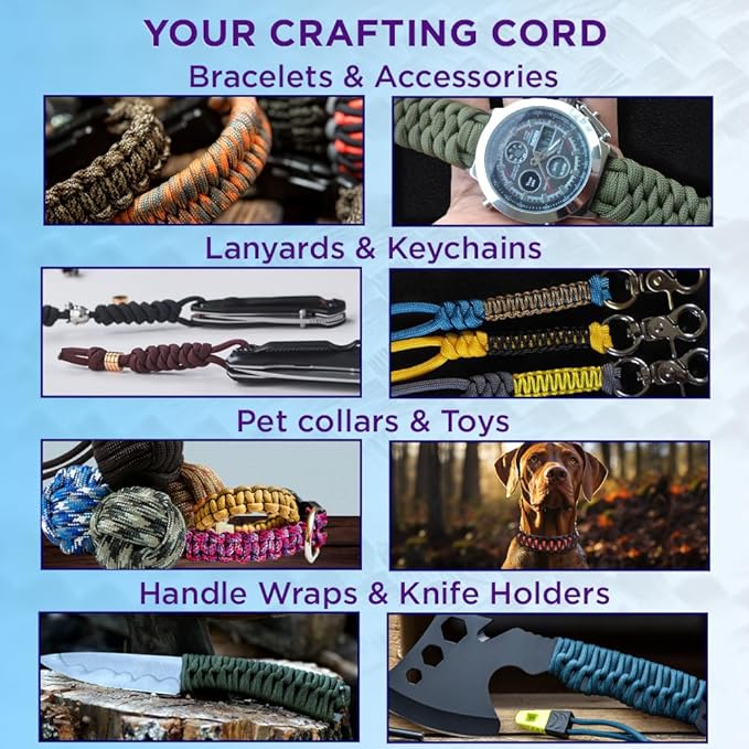 TECEUM Reflective Paracord Rope 1000 – 1000ft/200ft/100ft/50ft – 40+ Colors – - Image 4