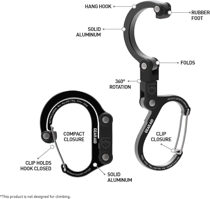 GEAR AID HEROCLIP Carabiner Gear Clip and Hook, - Image 10