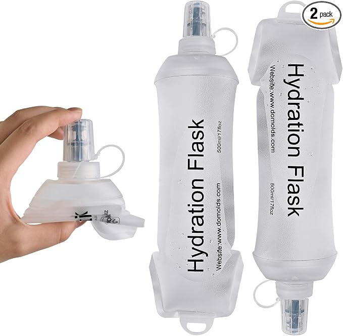 2Pcs 500ml Soft Flask, TPU Collapsible Soft Water Bottle by Unknown